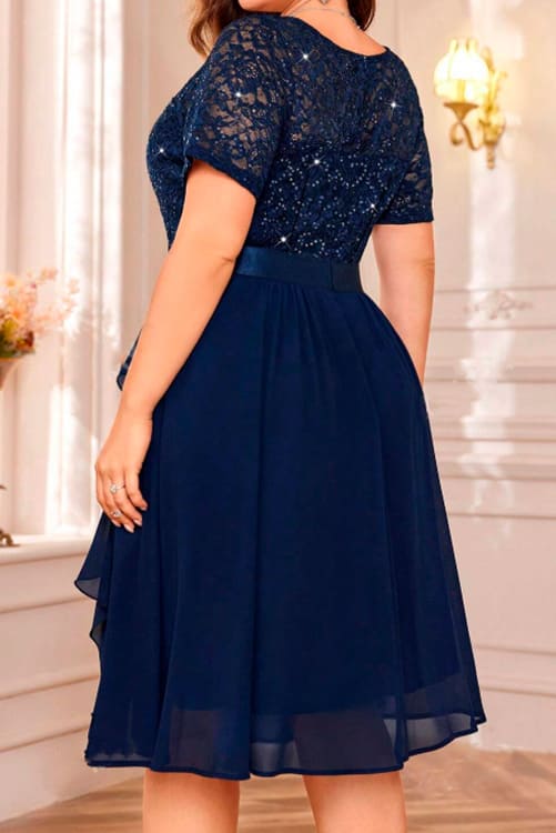 Vestido de fiesta clásico talles extendidos 1XL a 4XL - Imagen 3