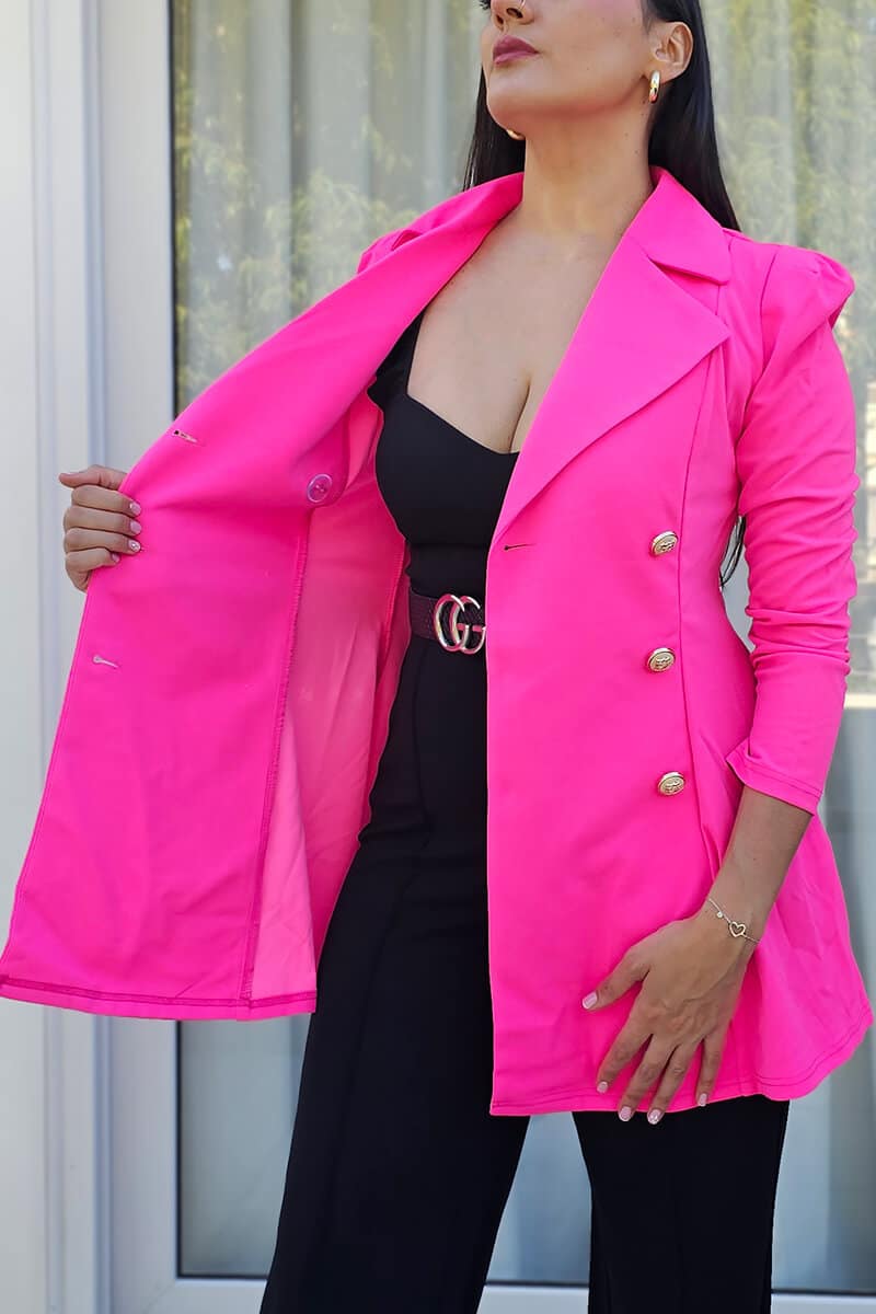 Blazer elegante con corte en falda estilo sirena - Imagen 2