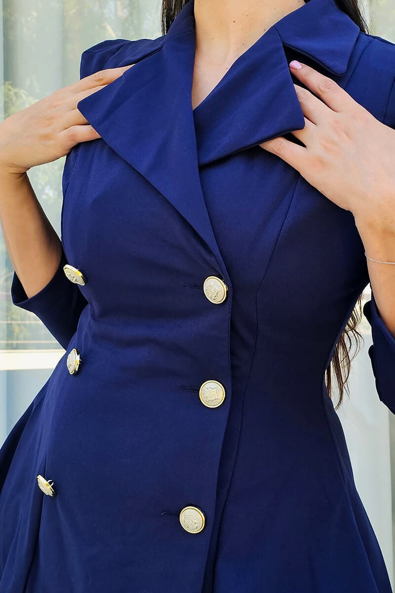 Blazer elegante con corte en falda estilo sirena - Imagen 10