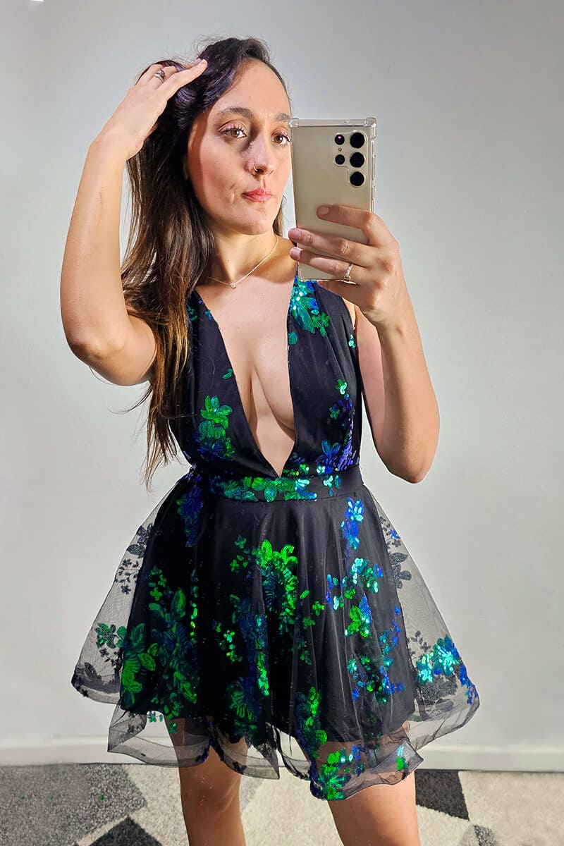 Vestido de Fiesta Formal Corto Flora - Imagen 3