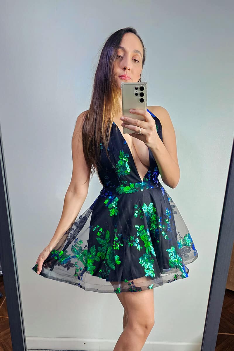 Vestido de Fiesta Formal Corto Flora - Imagen 4