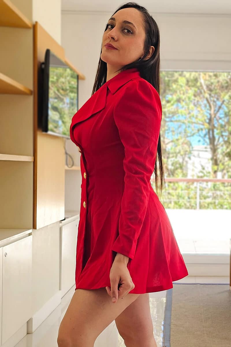 Blazer elegante con corte en falda estilo sirena - Imagen 12