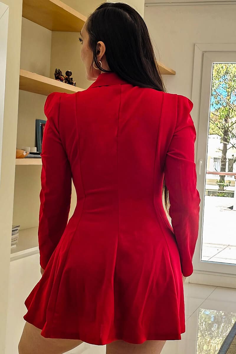 Blazer elegante con corte en falda estilo sirena - Imagen 14