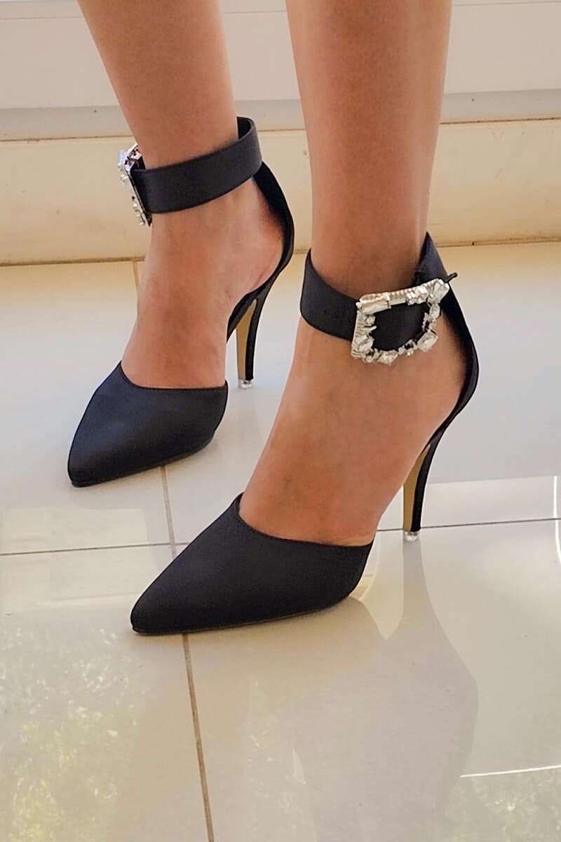 Stilettos sandalias elegantes de taco fino con hebilla talles 36 al 41 - Imagen 2