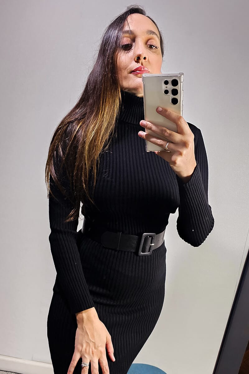 Vestido Largo de Lana para Días Fríos Invierno Unitalle - Imagen 8