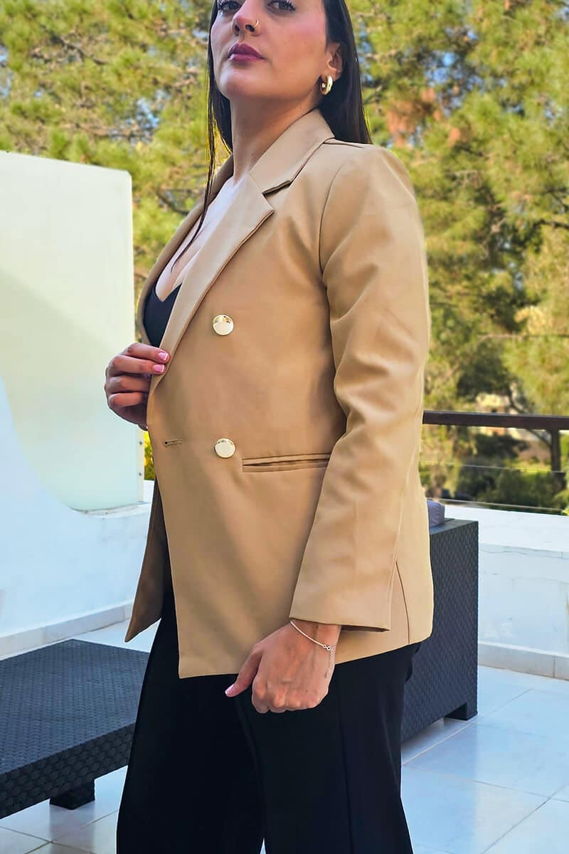 Blazer chaqueta formal con forro interior ideal otoño/invierno - Imagen 2