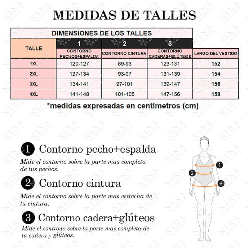 Vestido Largo Elegante de Fiesta 1XL A 4XL - Dalia - Imagen 7